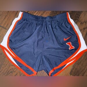 Women’s Nike Tempo Fighting Illini, Blue and Orange Shorts size Small